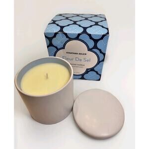 Jonathan Adler ~ FLEUR DE SEL ~ 11oz Scented Candle in Ceramic Pot Holder - NEW